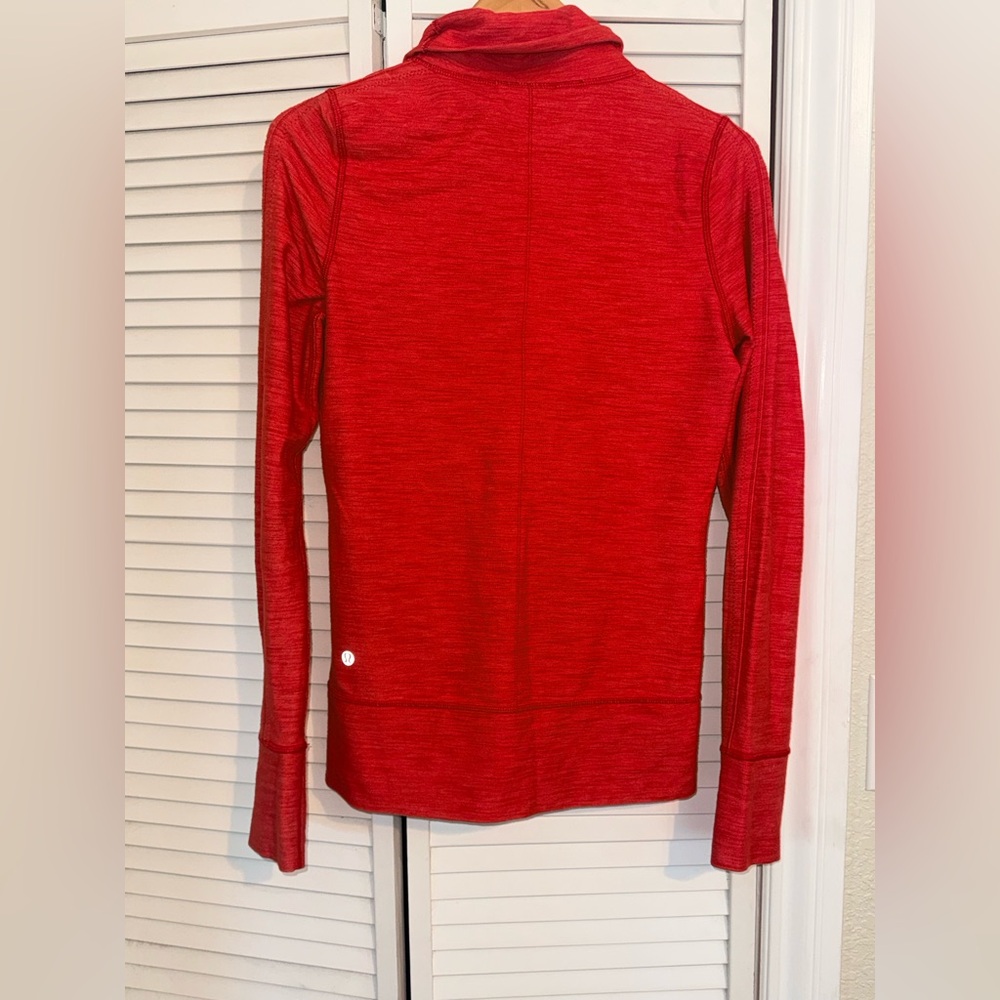 Lululemon Daily Yoga Jacket - Reversible Slub Denim Love Red - 6 - Picture 6 of 8